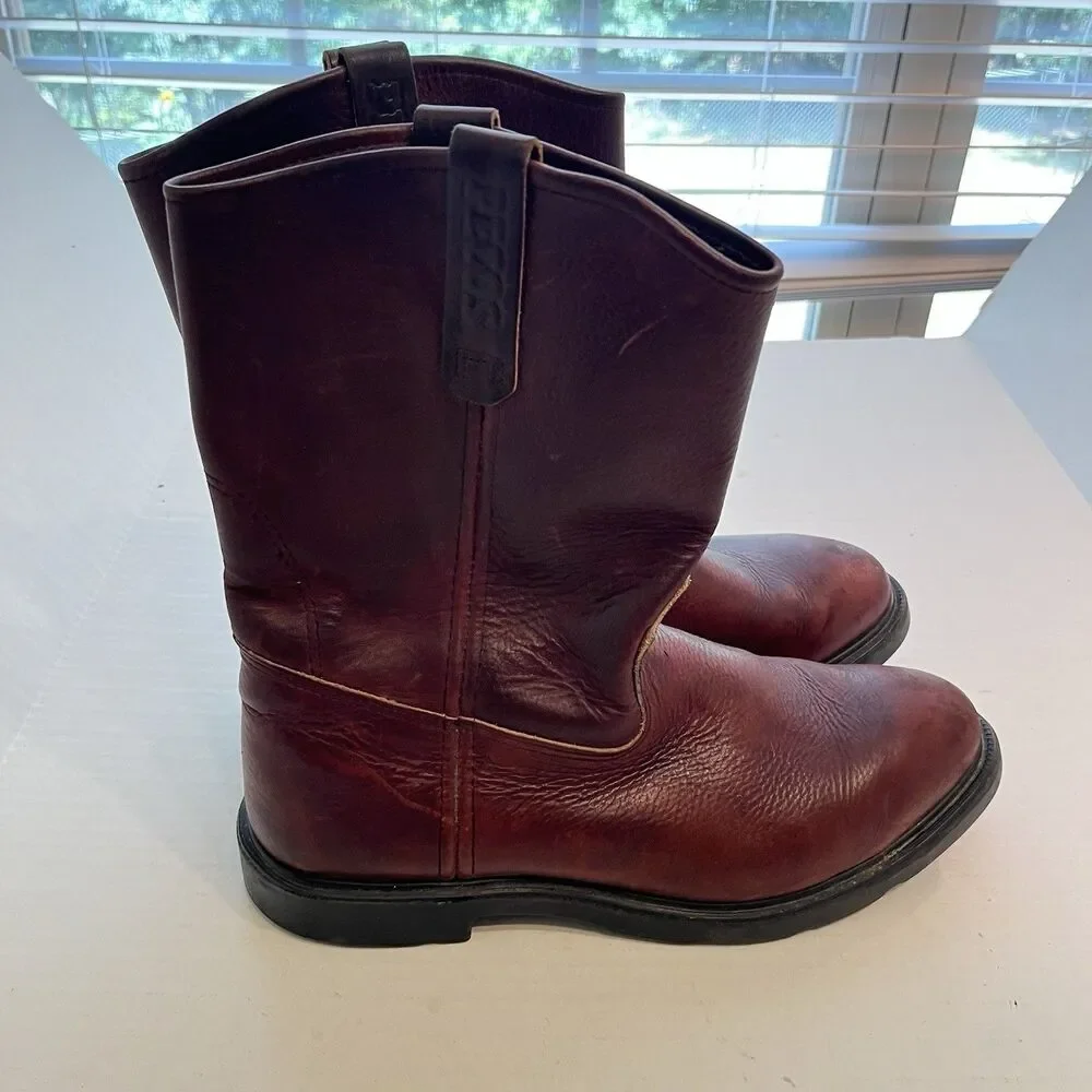 Red Wing Pecos 1132 Men's Size 12D Leather Boots USA Made Dark Brown